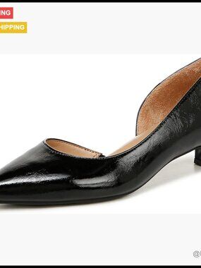 Pointed Toe Kitten Heel Pump with REZORB Cushioning